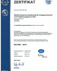 Zertifikat DQS: Qualitätsmanagementsystem ISO 9001 : 2008